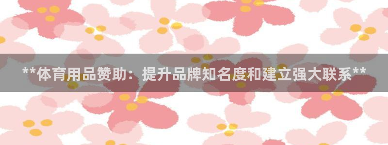欧陆娱乐怎么注册会员号：**体育用品赞助：提升品牌知
