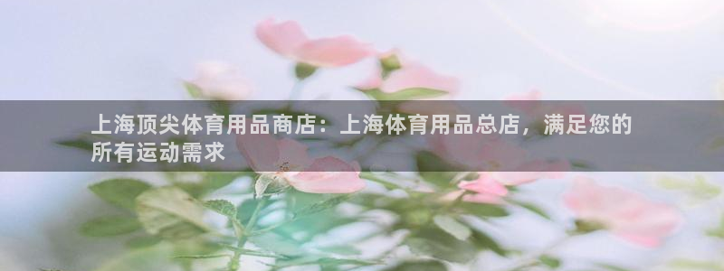 欧陆娱乐怎么注册账号：上海顶尖体育用品商店：上海体育