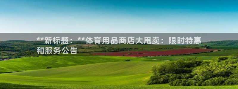 欧陆游戏平台：**新标题：**体育用品商店大甩卖：限