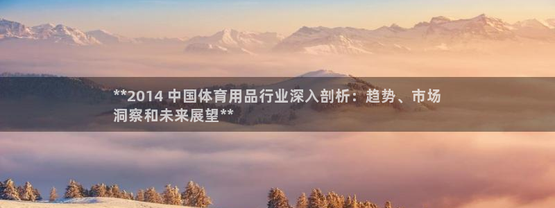 欧陆娱乐能提现嘛现在：**2014 中国体育用品行业